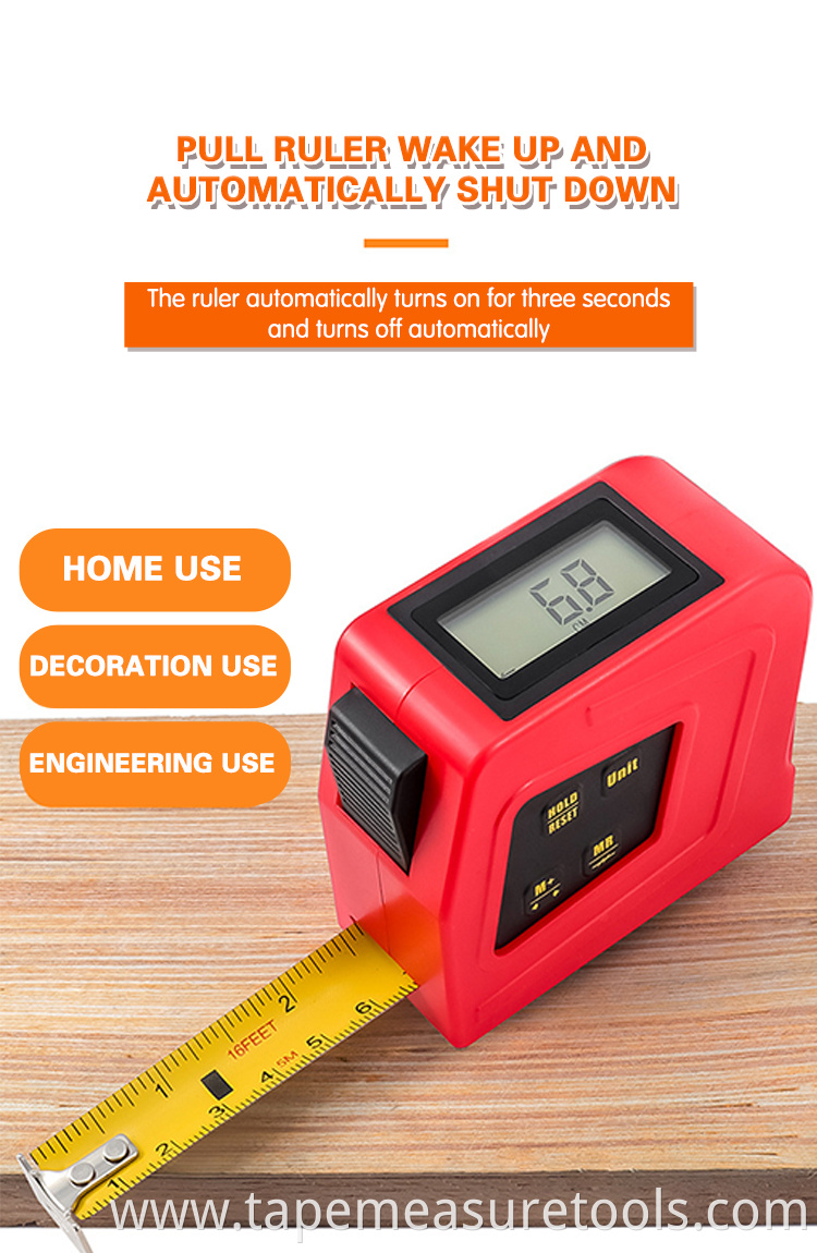 Factory wholesale intelligent electronic digital display tape measure 5 meters measuring steel tape measure